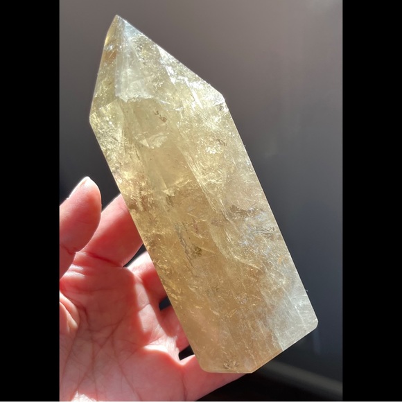 (GIFTED)🌜🌟 OOAK Moon & Star Champagne Brazilian Citrine Tower - Picture 12 of 14